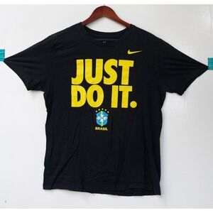 Men's Nike Brazil CBF Just Do it Core T-Shirt Black Size M